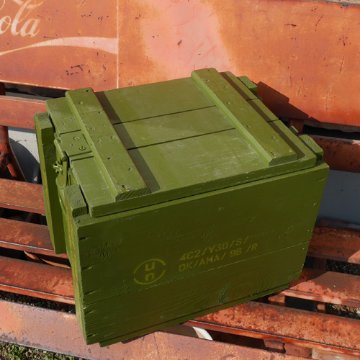  デンマーク軍 アンモボックス ミリタリー アミニッションボックス アーミーインテリア画像