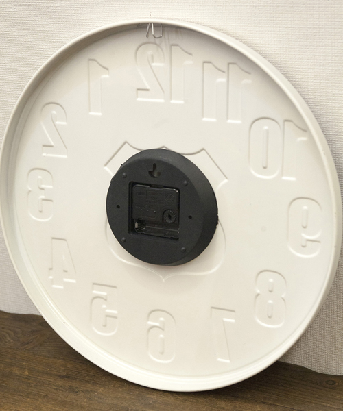 US ルート66 エンボス掛け時計 ブリキ製掛け時計　アメリカンインテリア画像