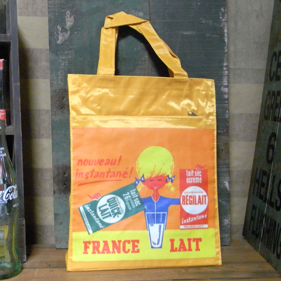 ナイロントートバッグ【FRANCE LAIT】　トートバッグ　アメリカン雑貨の画像