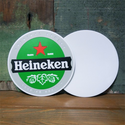 ハイネケン ラバーコースター 2枚セット Heineken　アメリカン雑貨画像