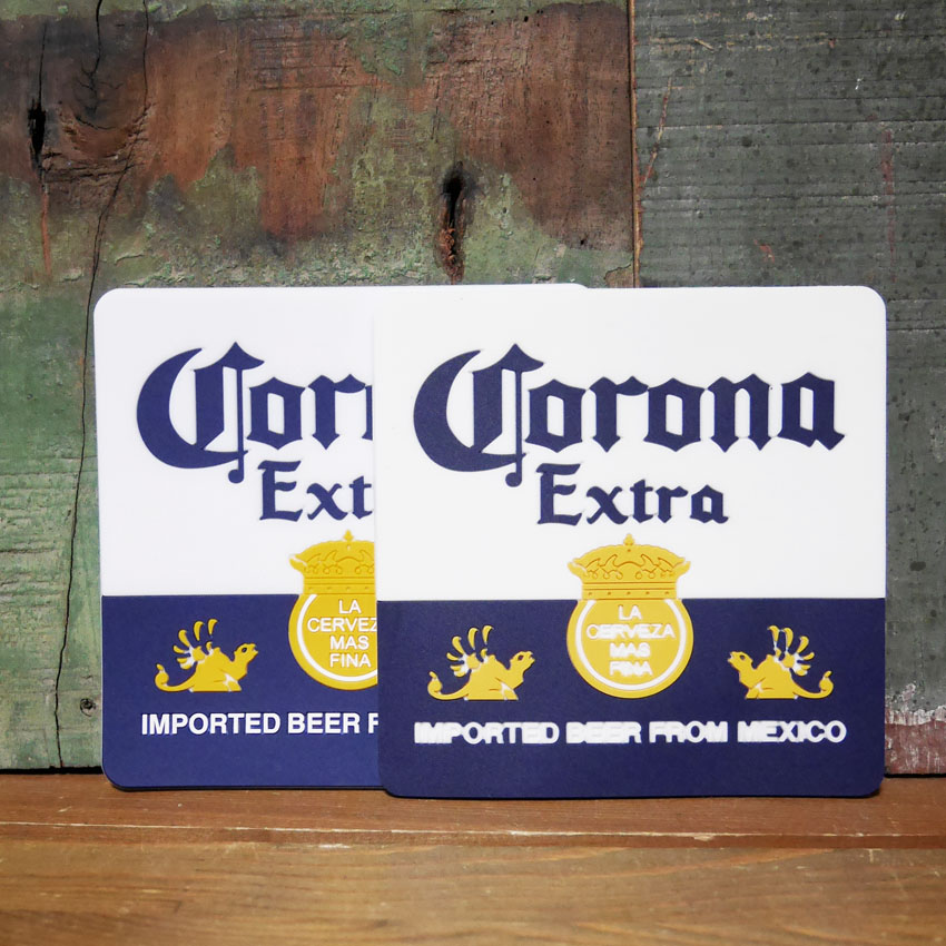 コロナビア ラバーコースター 2枚セット Corona　アメリカン雑貨の画像