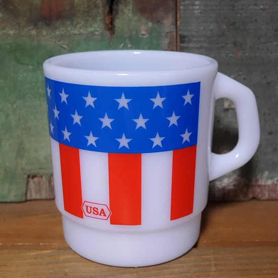 アメリカン プラスチック マグカップ USA ミルキースタッキングマグカップ　アメリカン雑貨画像