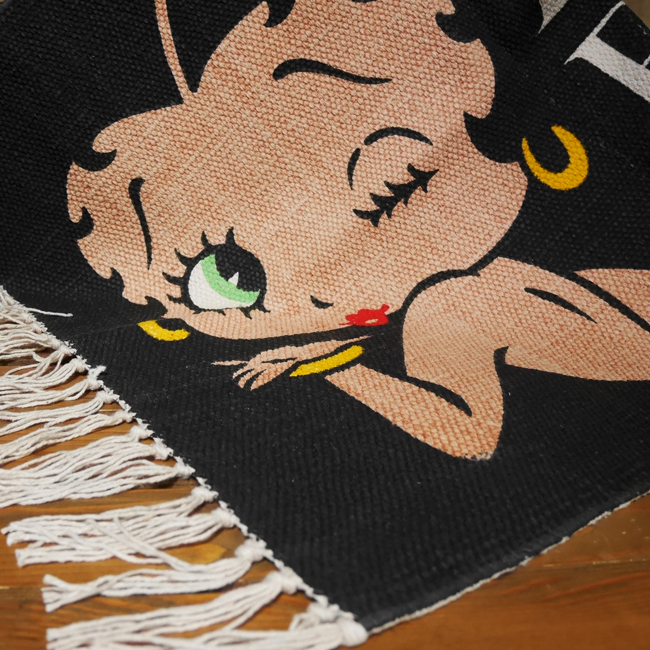 Betty Boop コットンマット　インテリアマット　玄関マット　バスマット　ベティー　アメリカン雑貨画像