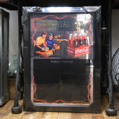 コカ・コーラ パブミラー メニューボード 鏡 アメリカ雑貨画像