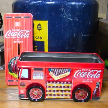 コカコーラ トラック型貯金箱 コインバンク　アメリカン雑貨画像