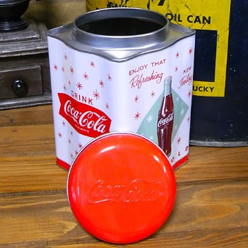 コカコーラ キャニスター缶 小物入れ　アメリカン雑貨画像