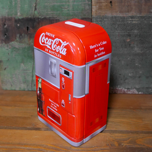  コカコーラ べンディングマシン ブリキ缶 バンク 貯金箱 アメリカン雑貨画像