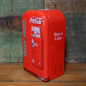 コカコーラ べンディングマシン ブリキ缶 バンク 貯金箱 アメリカン雑貨画像