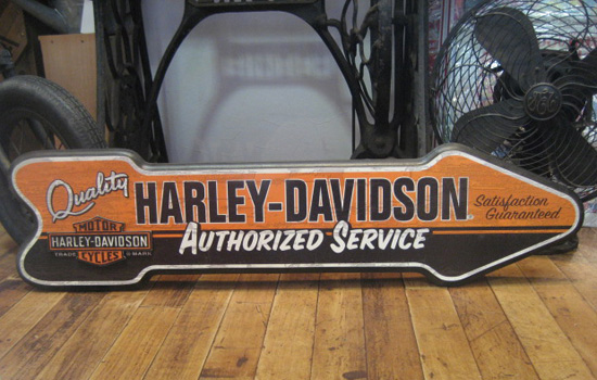 Harley-Davidson 木製看板 - 雑貨
