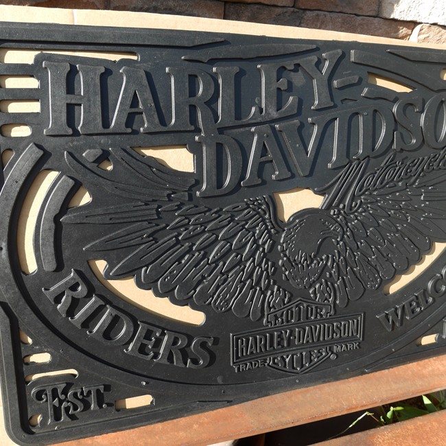 ハーレーダビッドソン ラバーマット RIDERS WELCOME  玄関マット HARLEY-DAVIDSON画像