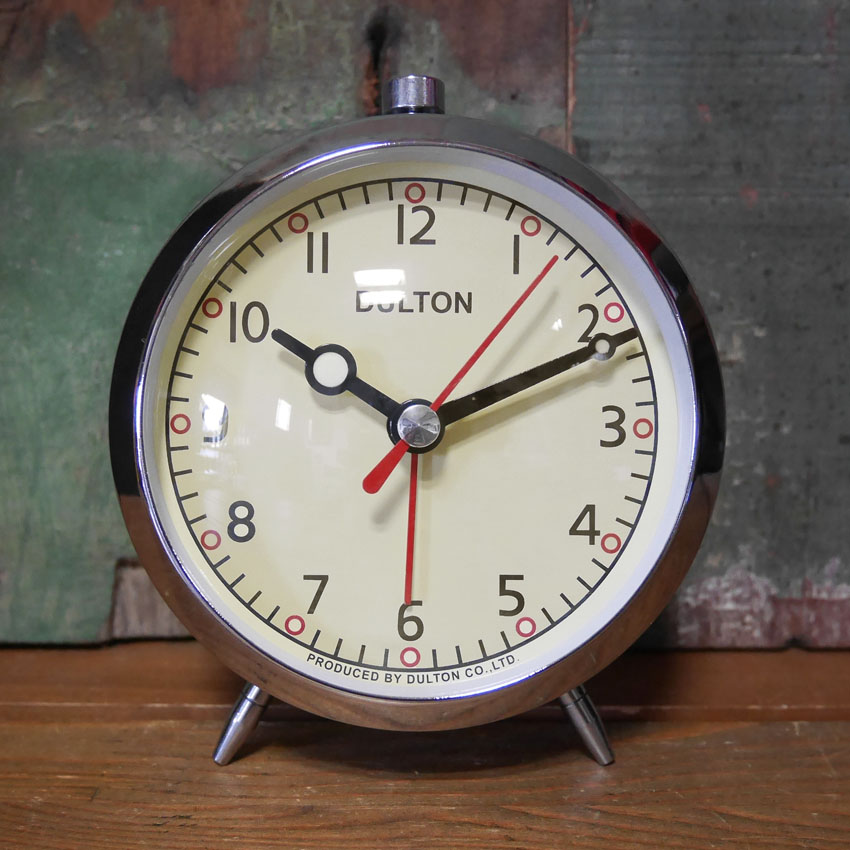 目覚まし時計 クローム DULTON ダルトン　アメリカン雑貨の画像