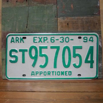 アメリカユーズドナンバープレート アーカンサス州 ブリキ看板　アメリカン雑貨の画像