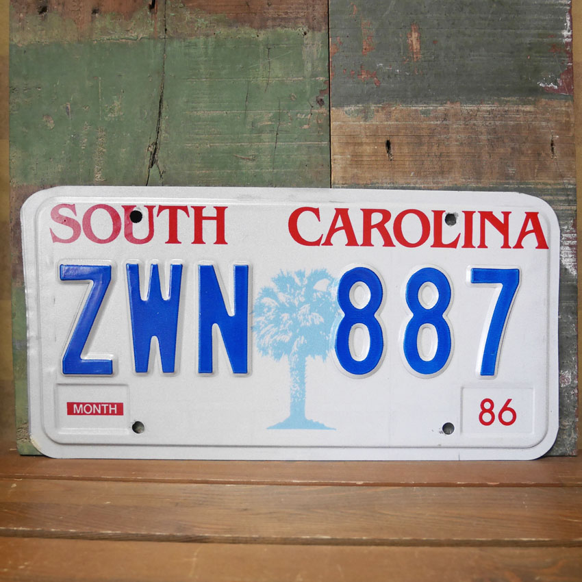 GEORGIA アメリカン ユーズドナンバープレート  サウスカロライナ州 ブリキ看板　アメリカン雑貨画像