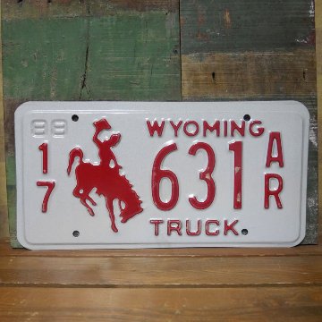 アメリカ　ユーズドナンバープレート　ワイオミング州 ブリキ看板　アメリカン雑貨の画像