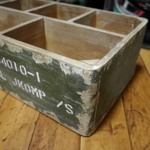 スウェーデン軍タイプ ストレージ ウッドボックス 収納木箱画像