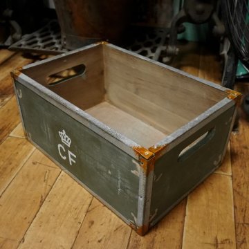 デンマーク軍タイプ ストレージ ウッドボックス 収納木箱 ミリタリー画像