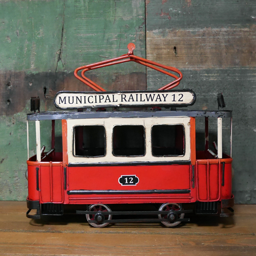 ケーブルカー ブリキのおもちゃ 鉄道 アンティーク インテリア画像