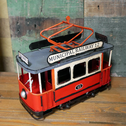 ケーブルカー ブリキのおもちゃ 鉄道 アンティーク インテリア画像