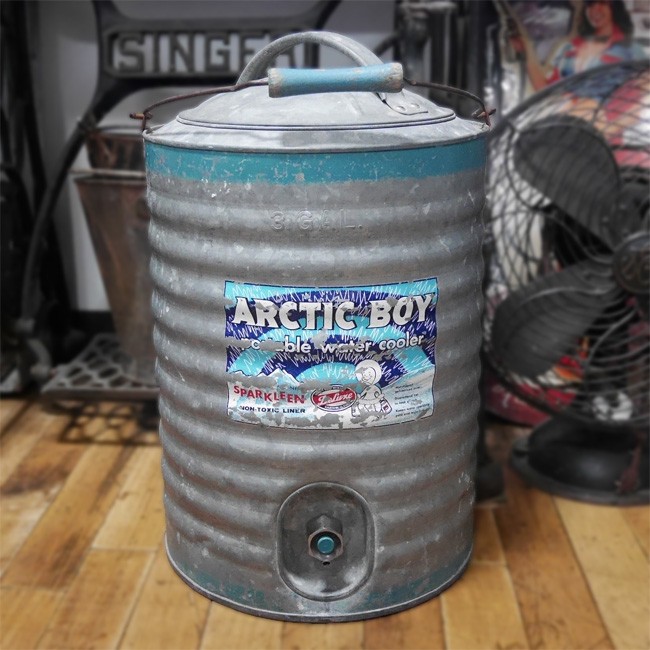 アンティーク ウォータージャグ ARCTIC BOY ビンテージ ウォータークーラー 3ガロン アメリカン雑貨の画像