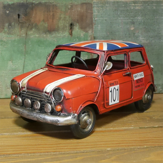 ミニクーパー ブリキのおもちゃ  インテリア自動車 アメリカン雑貨の画像