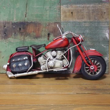 ブリキのおもちゃ　ブリキ製オートバイ　ガレージインテリア　アメリカン雑貨画像