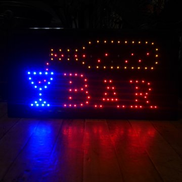 BAR LEDネオンサイン　バーLEDインテリアボード　アメリカン雑貨画像