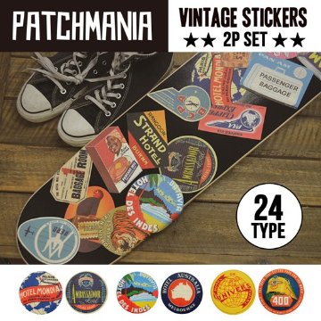 PATCHMANIA ヴィンテージ ステッカー 2枚セット レトロ ステッカーシール アメリカン雑貨画像