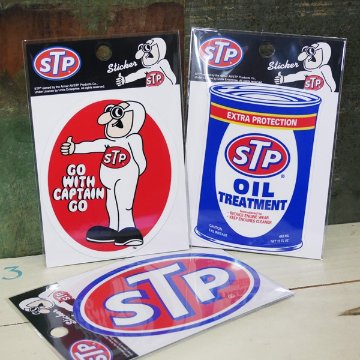 アメリカ企業物ステッカー STP OILステッカー シール　アドバタイジングステッカー　アメリカン雑貨画像