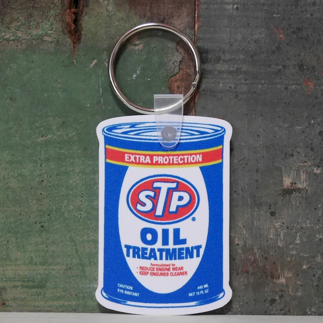 STP ラバーキーチェーン　OILCAN　アドバタイジングキーホルダー　アメリカン雑貨の画像