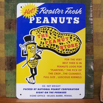Mr.PEANUTS STORE プラスチック サインプレート ミスター ピーナッツ インテリアボード アメリカン雑貨画像