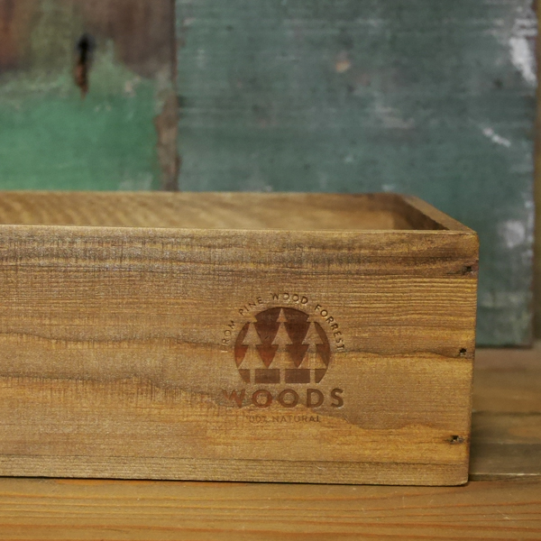 パインウッド ストックケース 収納ボックス 木箱 ウッドトレイ ガーデニング
