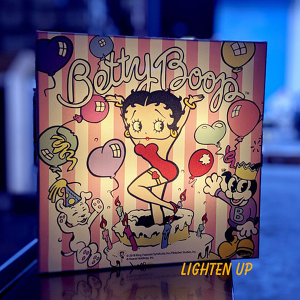 ベティブープ PARTY LEDキャンバスライト Betty Boop ウォールインテリア アメリカン雑貨画像
