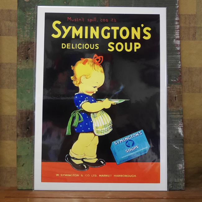 SYMINGTON'S SOUP ポスター インテリア シミントンスープ　アメリカン雑貨画像