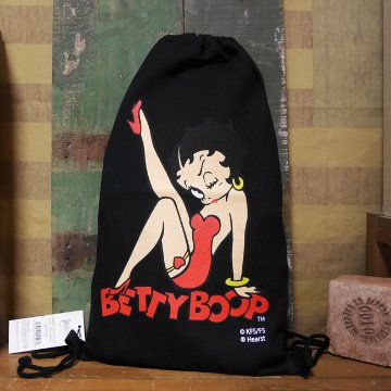 ベティーブープ スウェットバッグ BETTY BOOP SWEAT KNAP SACK BAG 巾着 リュックサック　アメリカン雑貨画像