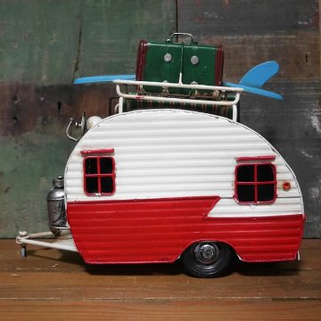サーフトレーラー 自動車 インテリア  ブリキのおもちゃ アメリカン雑貨画像