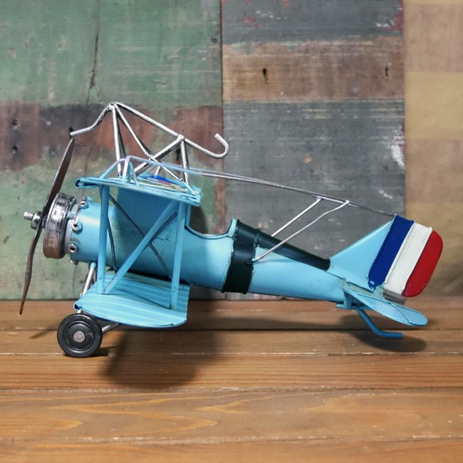 ヴィンテージ プレーン FR-BL インテリア 飛行機 ブリキのおもちゃ画像