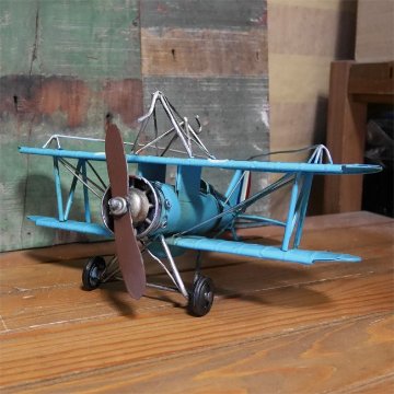 ヴィンテージ プレーン FR-BL インテリア 飛行機 ブリキのおもちゃ画像