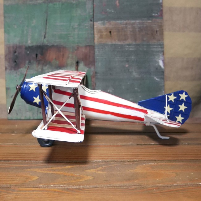 ヴィンテージ プレーン US インテリア 飛行機 ブリキのおもちゃ画像