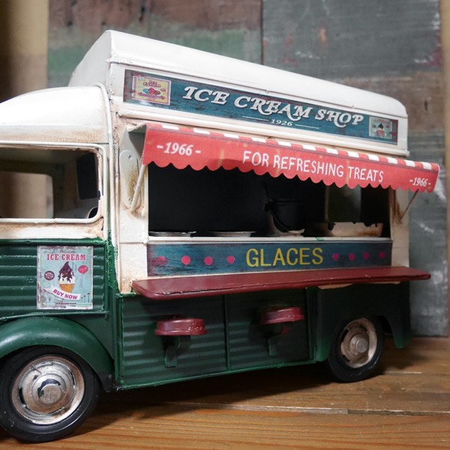 ヴィンテージカー アイスクリームショップ  インテリア ブリキのおもちゃ アメリカン雑貨画像
