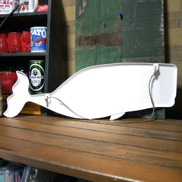 ウエルカムプレート クジラ ホエール ブリキ看板 インテリア　アメリカン雑貨画像