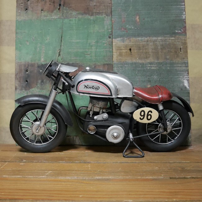 ブリキのおもちゃ　Norton オートバイ　ガレージインテリア ノートン　アメリカン雑貨画像