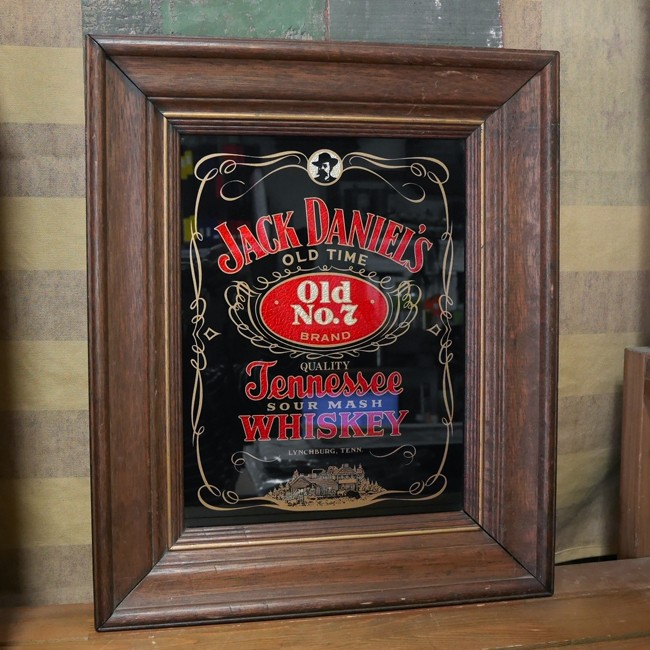 ブリキ看板 ジャックダニエル JACK.DANIEL's old.7 鏡 壁 レトロ