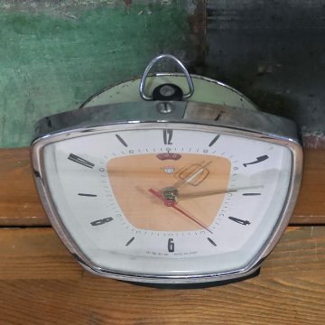 アンティーク 目覚まし時計 ゼンマイ式 置き時計 レトロ インテリア画像