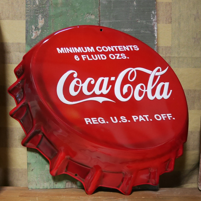 コカコーラ ティンサイン ドリンクサイン ブリキ看板 Coca-Cola アメリカン雑貨画像
