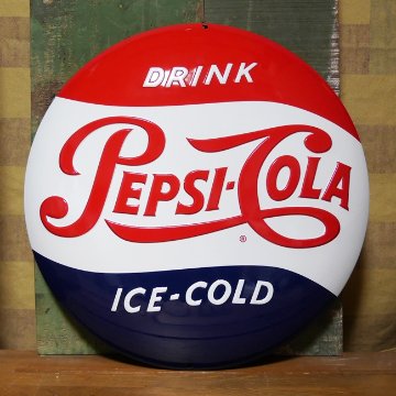 PEPSI 送料\350【ＰＥＰＳＩ・ペプシ】※《エンボスメタルサイン／缶型》 アメリカン雑貨　エンボス看板　ブリキ看板　4