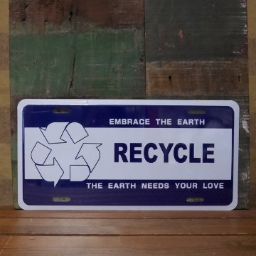 コマーシャルプレート RECYCLE インテリア リサイクル　トラフィックサイン　アメリカン雑貨画像