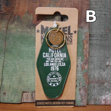 モーテルキーホルダーカリフォルニア MOTEL KEY CHAIN CALIFORNIA アメリカン雑貨　の画像