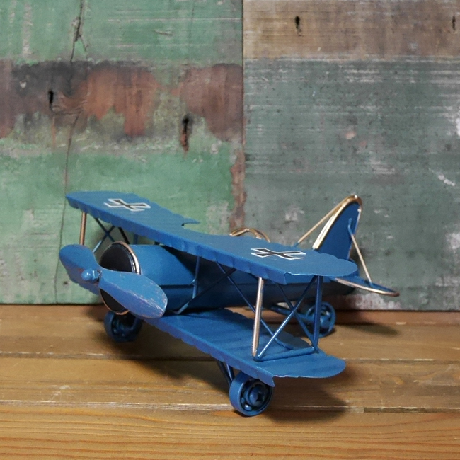 スチールセスナ機 インテリア 飛行機 ブリキのおもちゃ画像