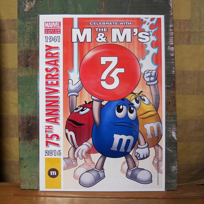ポスター m&m's インテリア ポスター 75th ANNIVERSARY  B4 アメリカンポスターの画像
