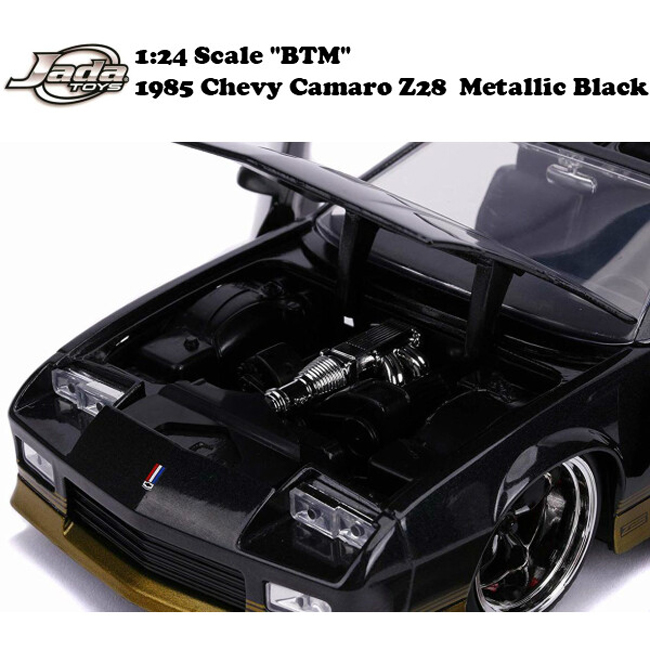 JADATOYS 1:24  BTM 1985 Chevy Camaro Z28 Metallic Black  ミニカー アメリカン雑貨画像